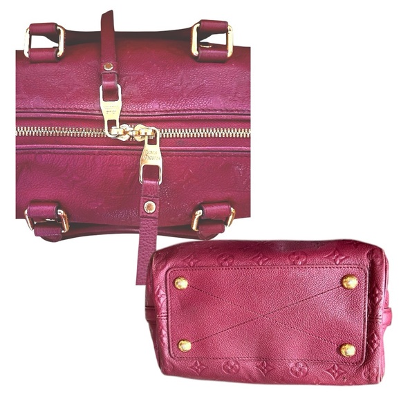 LOUIS VUITTON Auroe Mono Empreinte Leather Speedy 25 Retail $2,710 - Picture 4 of 8